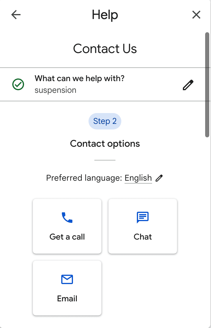 google help chat